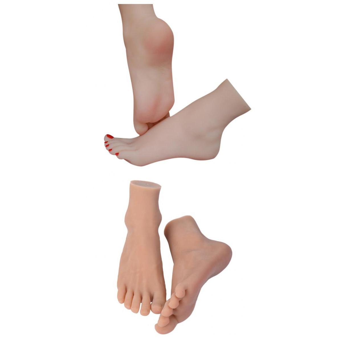 2 Pairs Mannequin Foot Practice Display Jewelry Shoe Sock Display Art Sketch