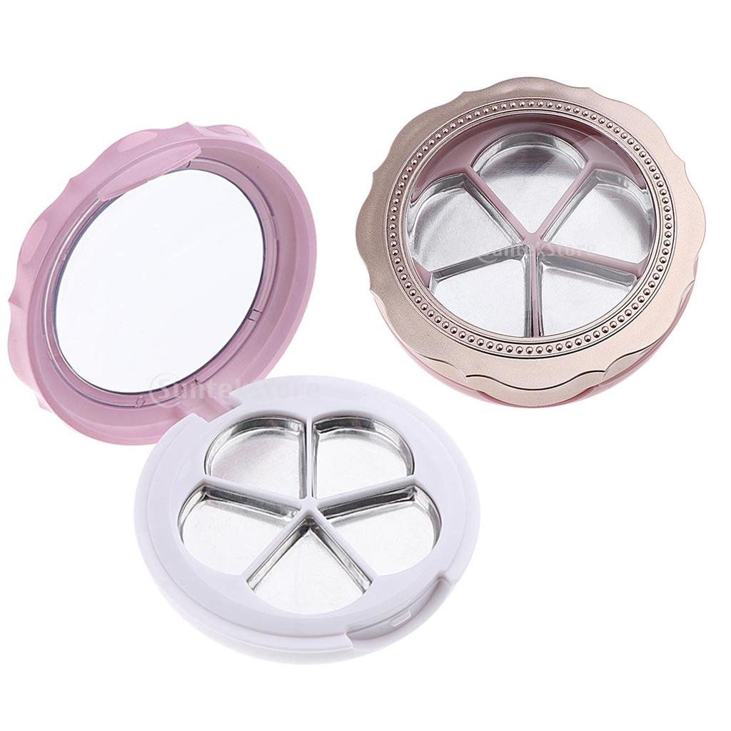 5 Slots Empty Eyeshadow Powder Blush Container DIY Cosmetic Lipstick Case 2x