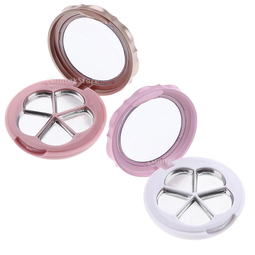 5 Slots Empty Eyeshadow Powder Blush Container DIY Cosmetic Lipstick Case 2x