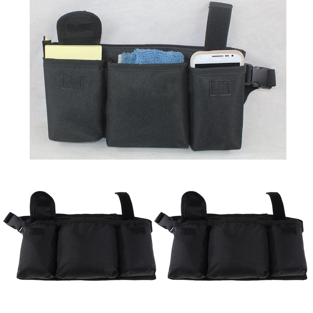 2x Tool Waist Bag Belt Heavy Duty Oxford Tool Apron with 4 Pockets