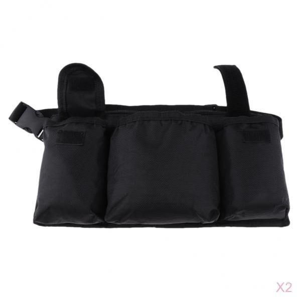 2x Tool Waist Bag Belt Heavy Duty Oxford Tool Apron with 4 Pockets