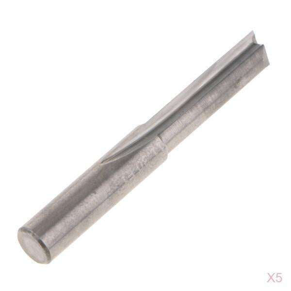 5PCS 6mm Shank Double Flutes CNC Router Bits Straight Engraving Cutters 22mm