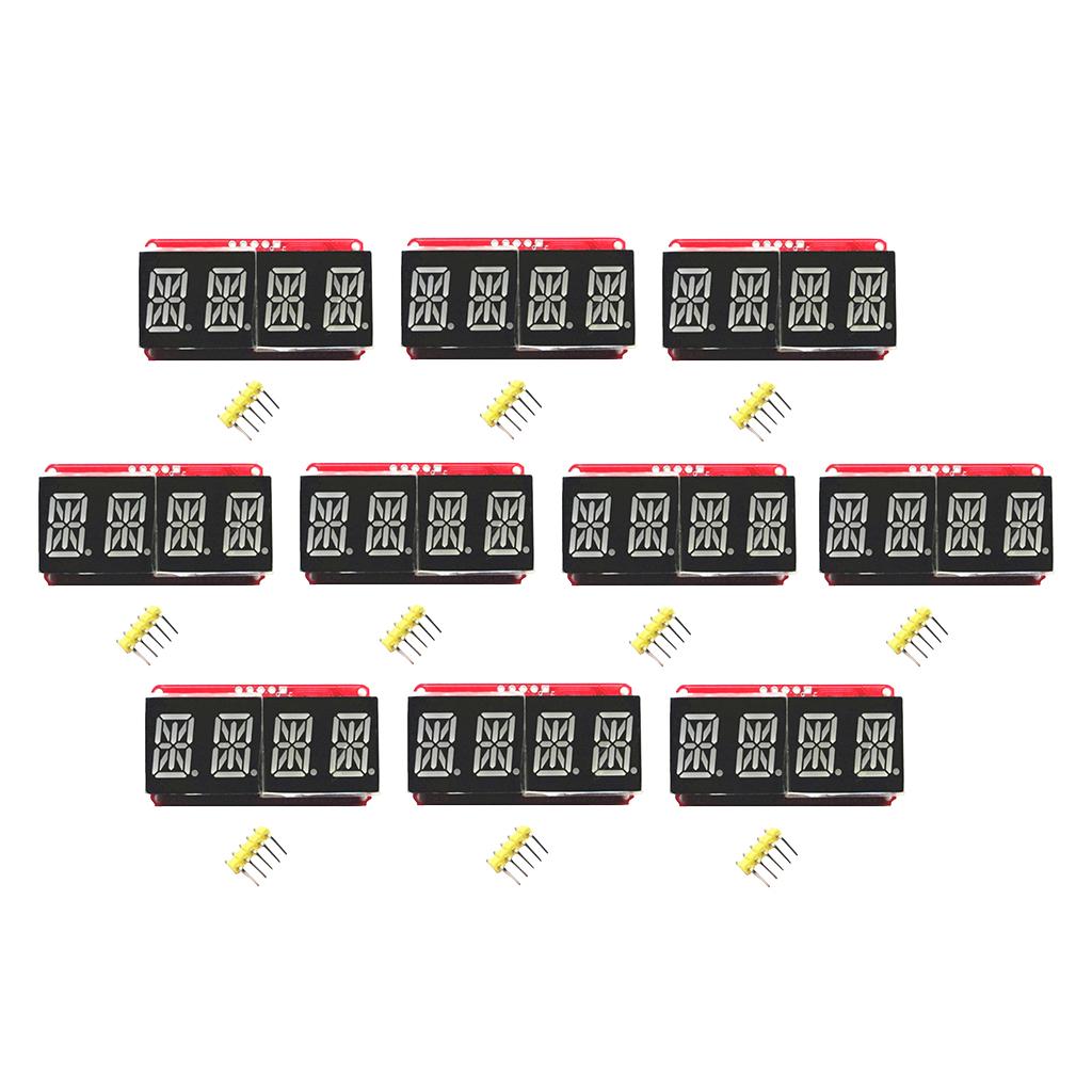 10PCS 0.54inch Red 4Bits Digital Tube LED Display Module I2C For
