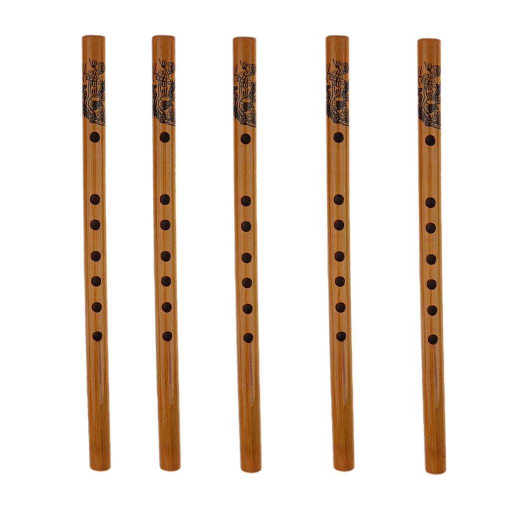 5 Pieces Chinese Bamboo Flute Xiao Woodwind Musical Instrument