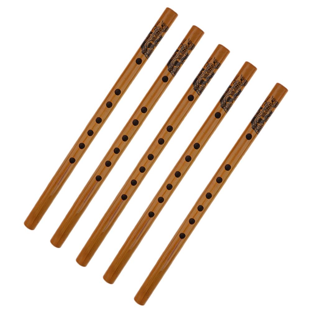 5 Pieces Chinese Bamboo Flute Xiao Woodwind Musical Instrument