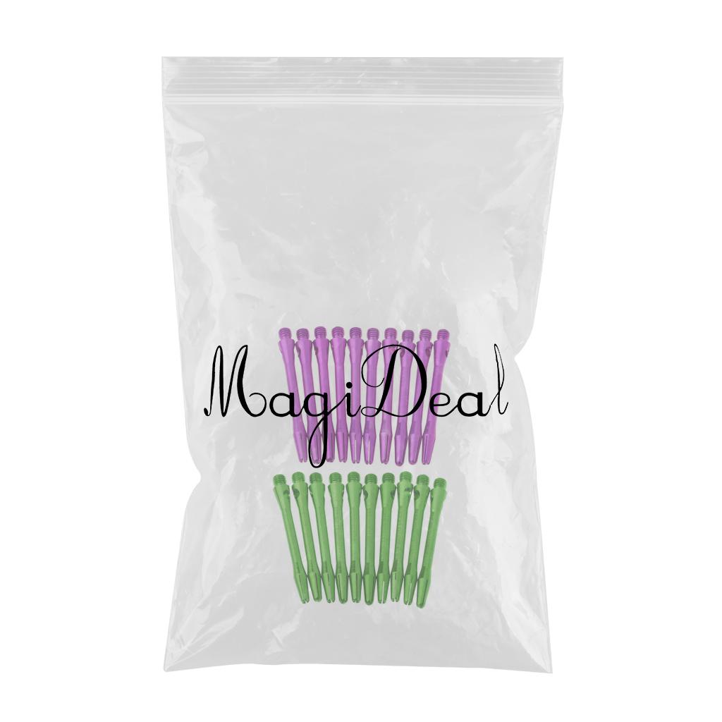 20 Pieces Universal Aluminum Alloy 2BA Dart Stems Medium Green & Purple