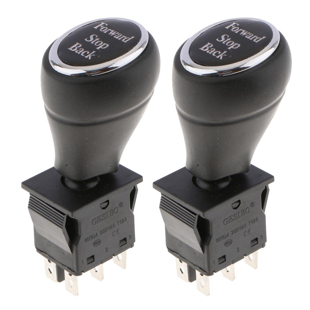 6Pin 3Position Joystick Switch Replacement Car Putter Switches Push Rod x2