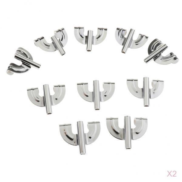 20pcs Bass Drum Claw Hook for Drum Parts Accessories Silver
