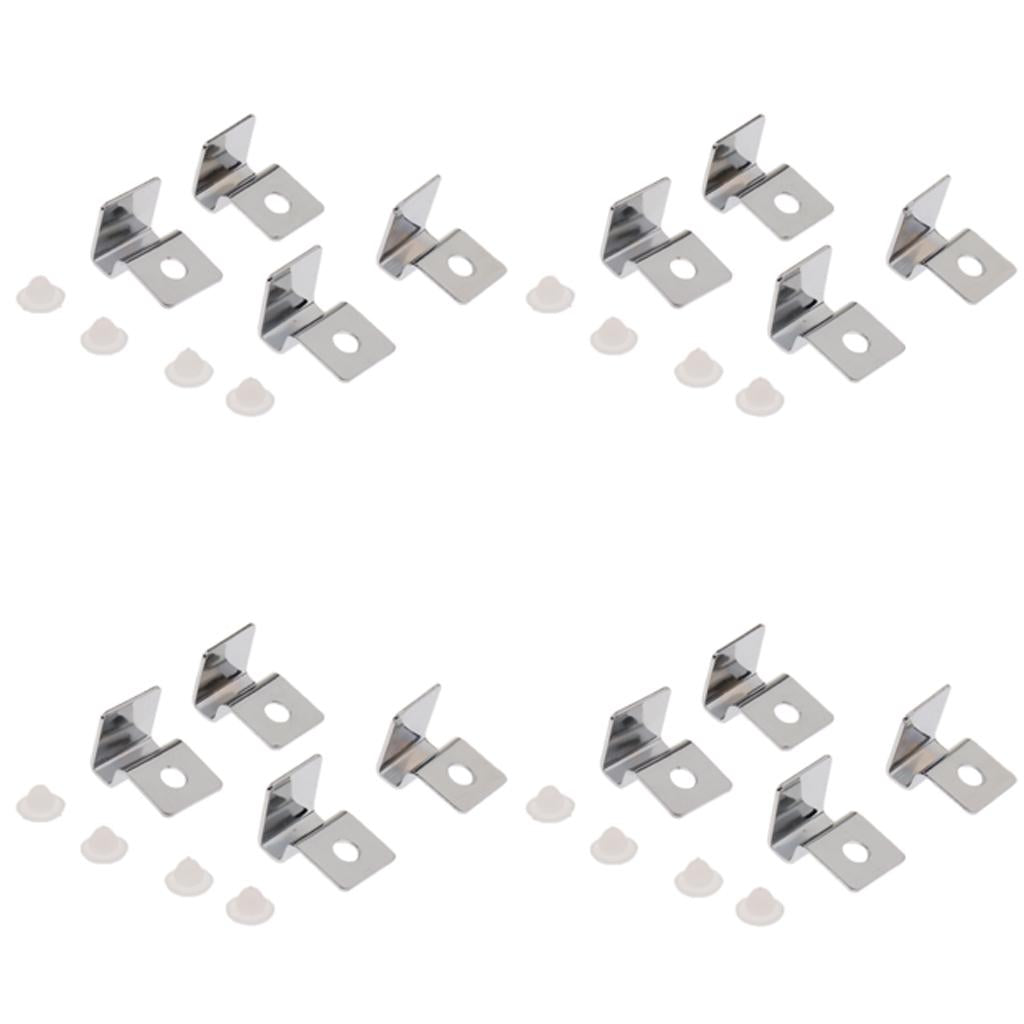 8x Stainless Steel Aquarium Fish Tank Glass Cover Clip Support Holder 5MM