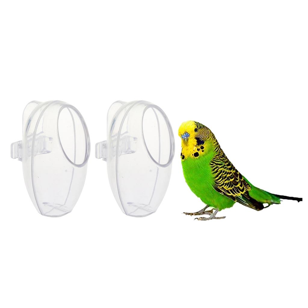 2pc Bird Parrot Clean Cup Feeder and Water Feeding Bowl Birds Cage Accessory
