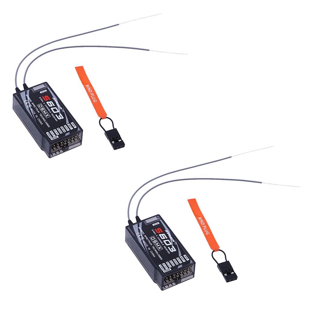 2pcs S603 Receiver 7CH 2.4G for JR SPECTRUM DSM-X DSM2 Transmitter