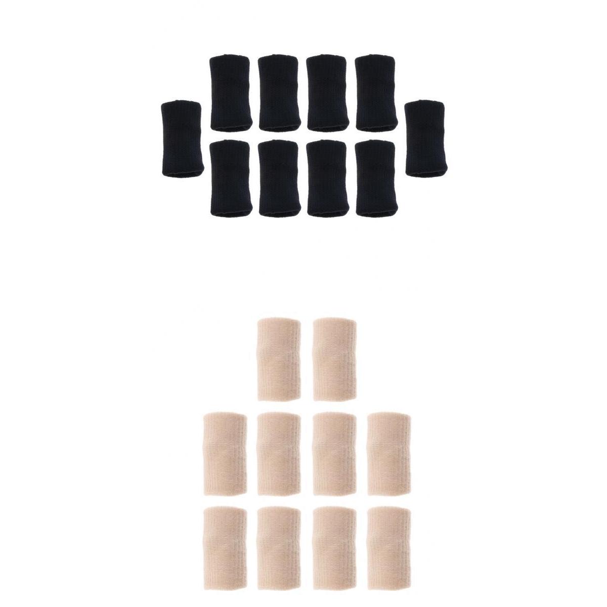 20 Pieces Sports Elastic Finger Brace Splint Sleeves Support Protector Wrap