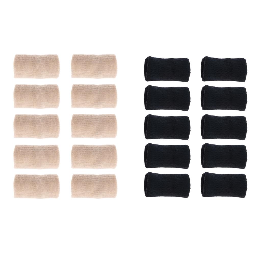 20 Pieces Sports Elastic Finger Brace Splint Sleeves Support Protector Wrap