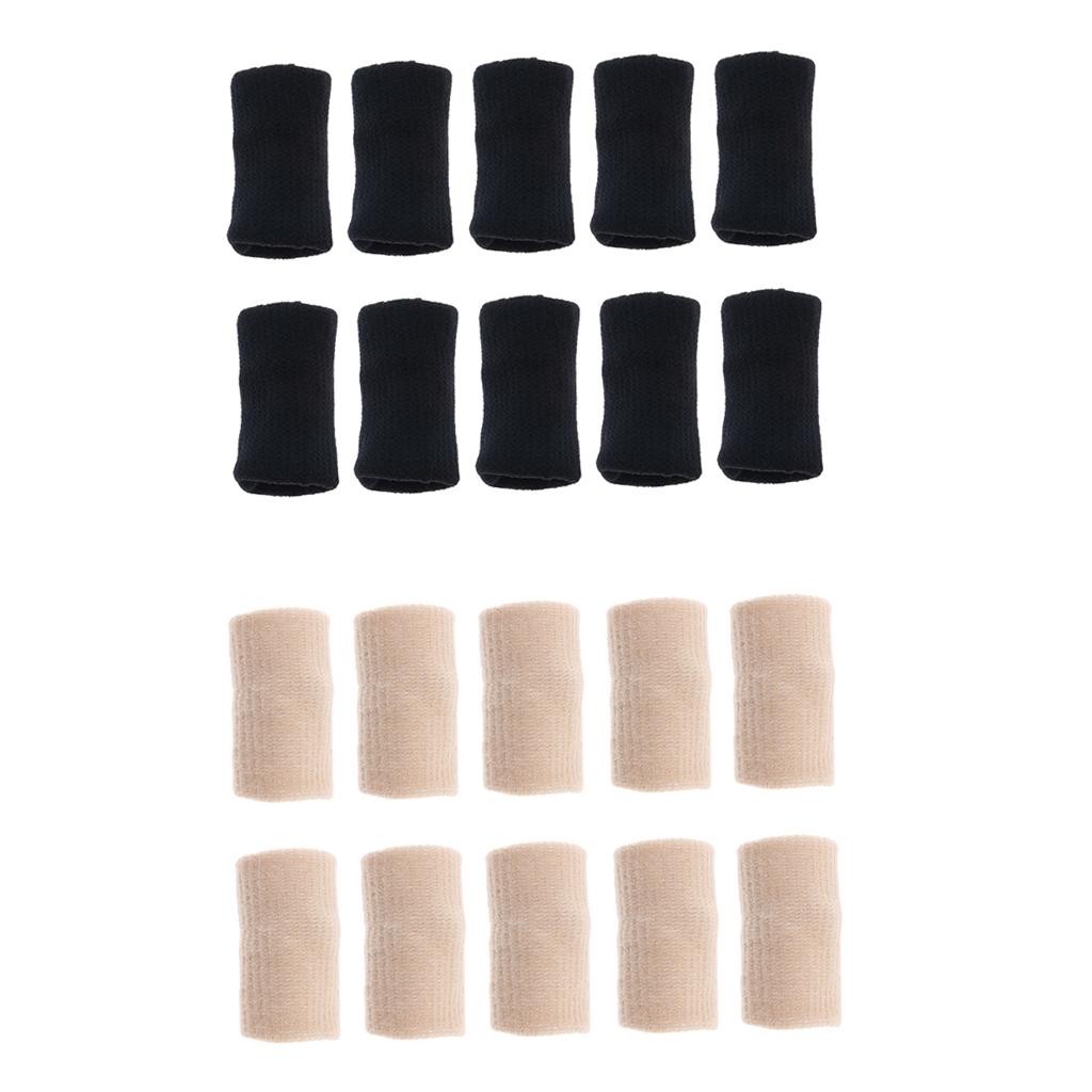 20 Pieces Sports Elastic Finger Brace Splint Sleeves Support Protector Wrap