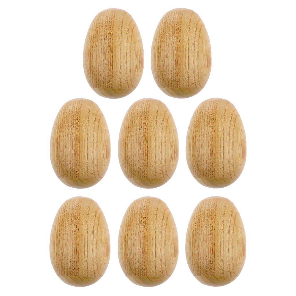 8 Pieces Wooden Egg Shaker Instrument Rattle Toy