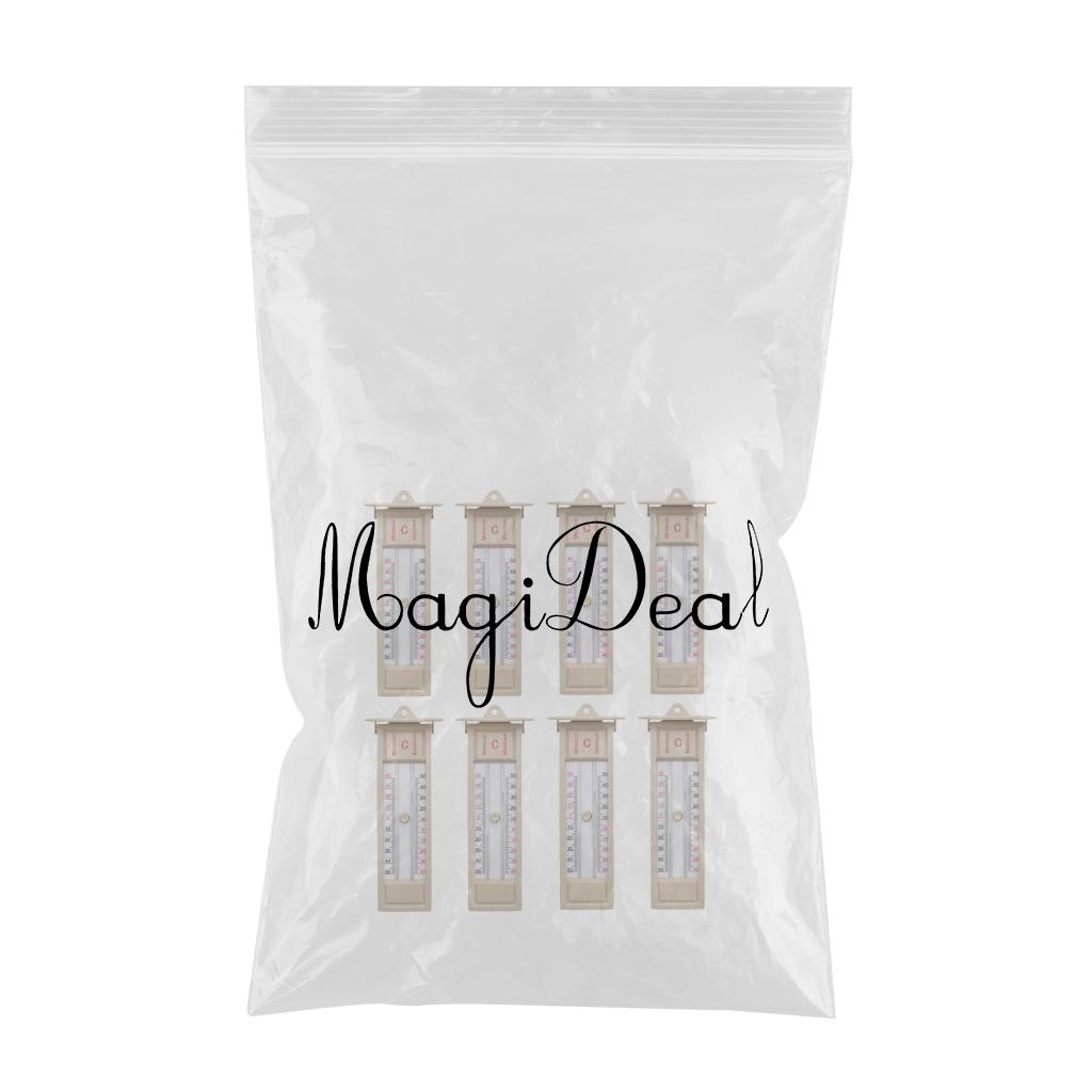 8Pcs Wall Thermometer Indoor Outdoor Greenhouse Max Min Temperature Gauge