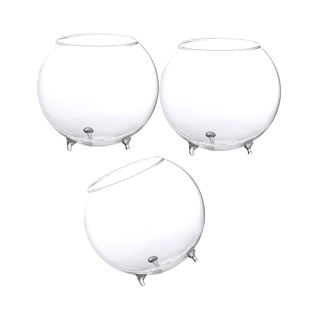 3xClear Glass Flower Hydroponic Vase Micro DIY Landscape Terrarium Bottle S