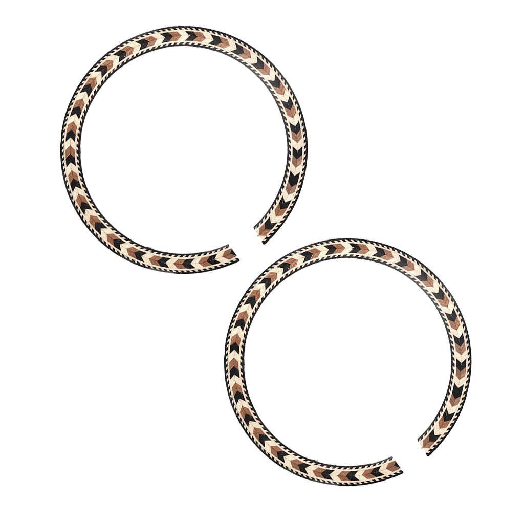2pcs Wood Soundhole Decal Sticker for Acoustic Classical Guitar Replacement