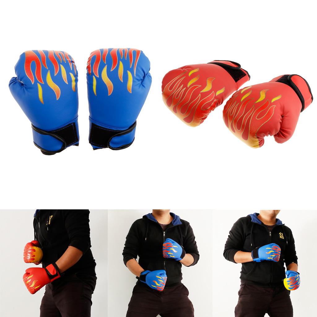 2 Pairs PU Boxing Training Gloves MMA Fighting Punching Sandbag Sanda Mitts