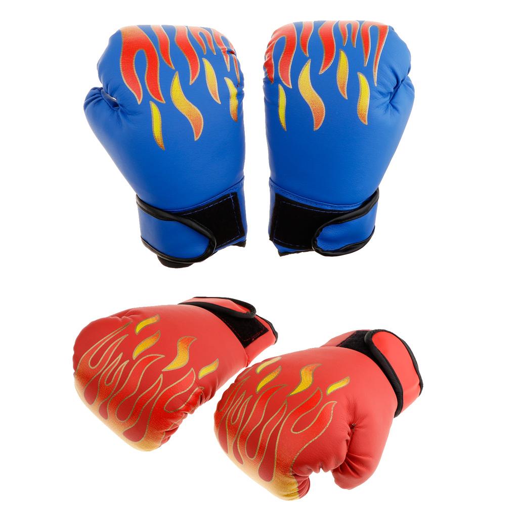 2 Pairs PU Boxing Training Gloves MMA Fighting Punching Sandbag Sanda Mitts