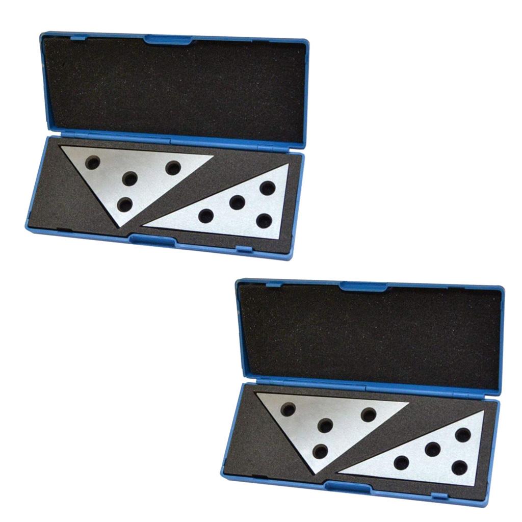 30-60 - 90 angle and 45-45 - 90 ANGLE PLATE SET PLATES STEEL 4pcs Set