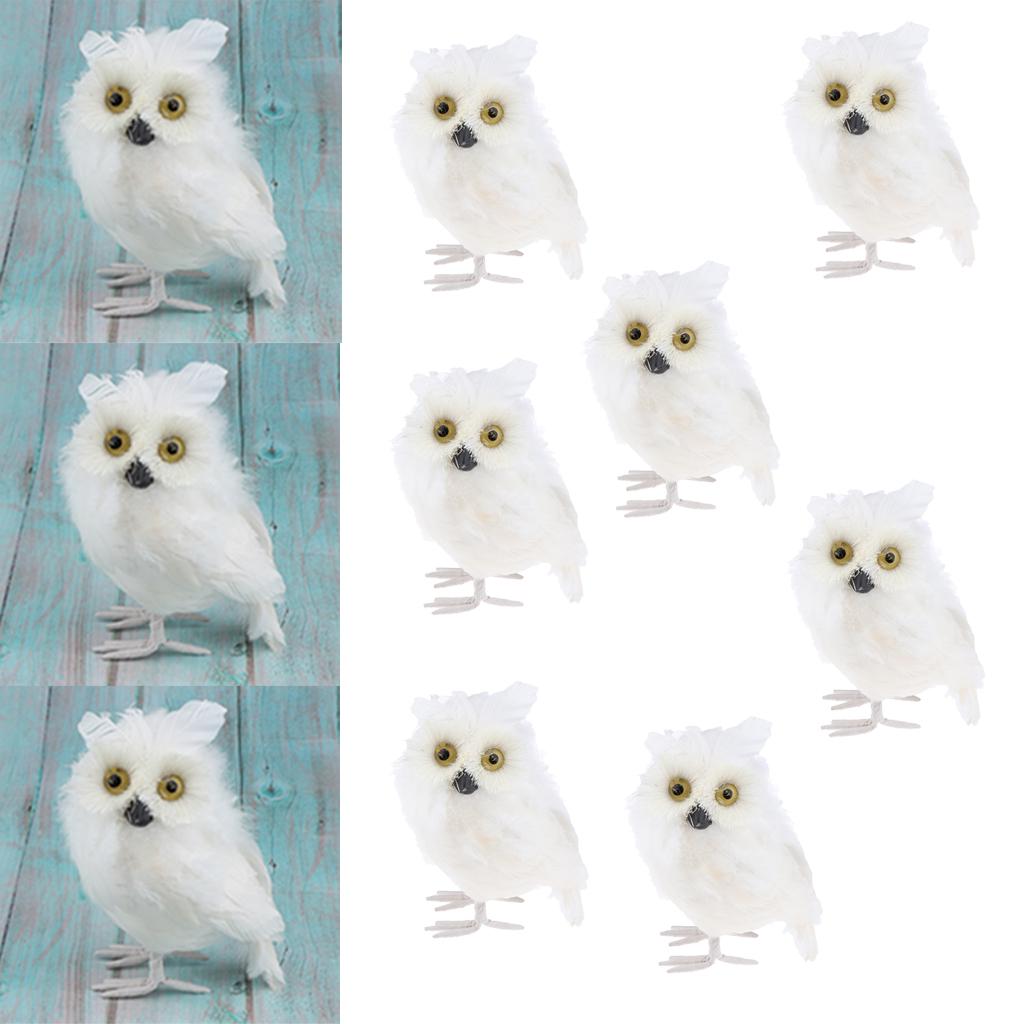 10Pcs Artificial Realistic Owl Figure Home Outdoor Garden Desk Decoration