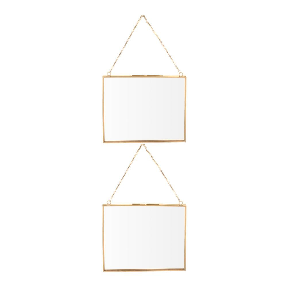 2xDouble Side Hanging Photo Picture Frame Plant Specimen Frame 16x14cm