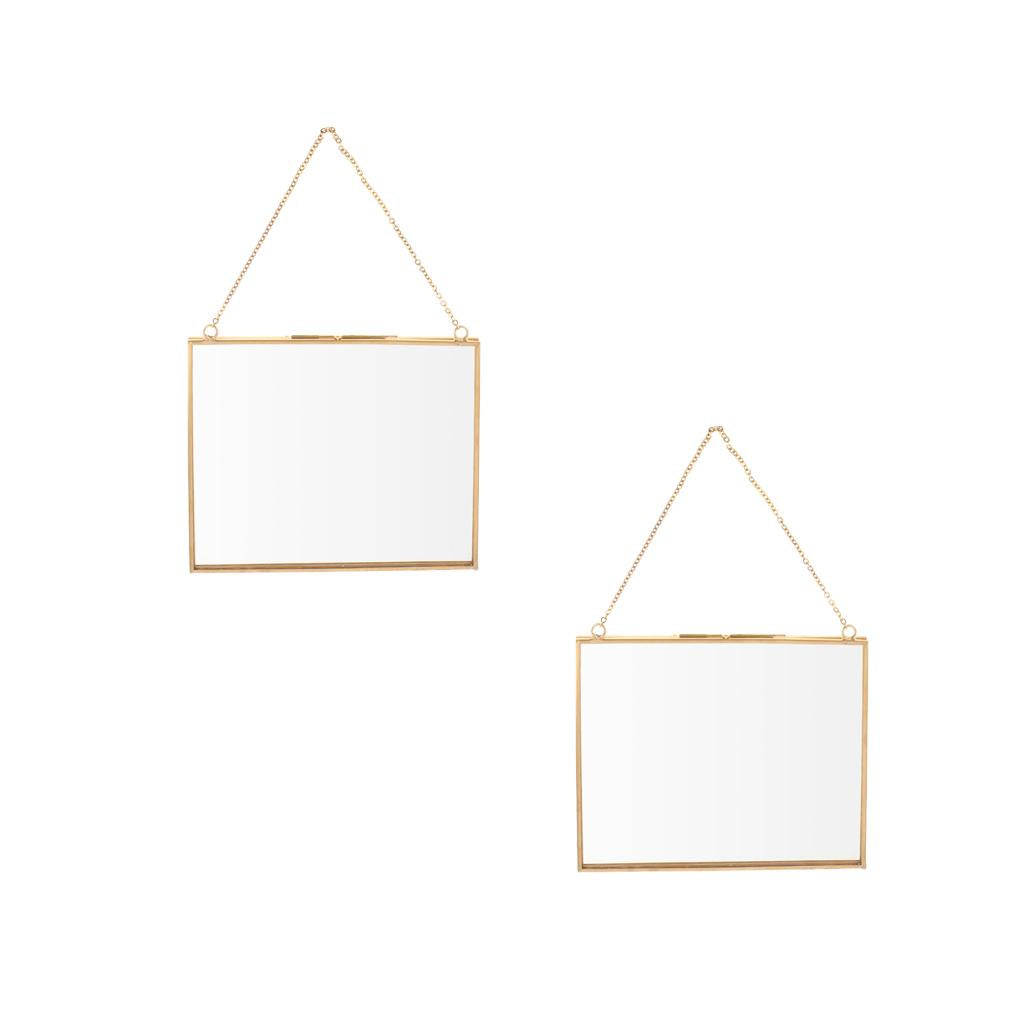 2xDouble Side Hanging Photo Picture Frame Plant Specimen Frame 16x14cm