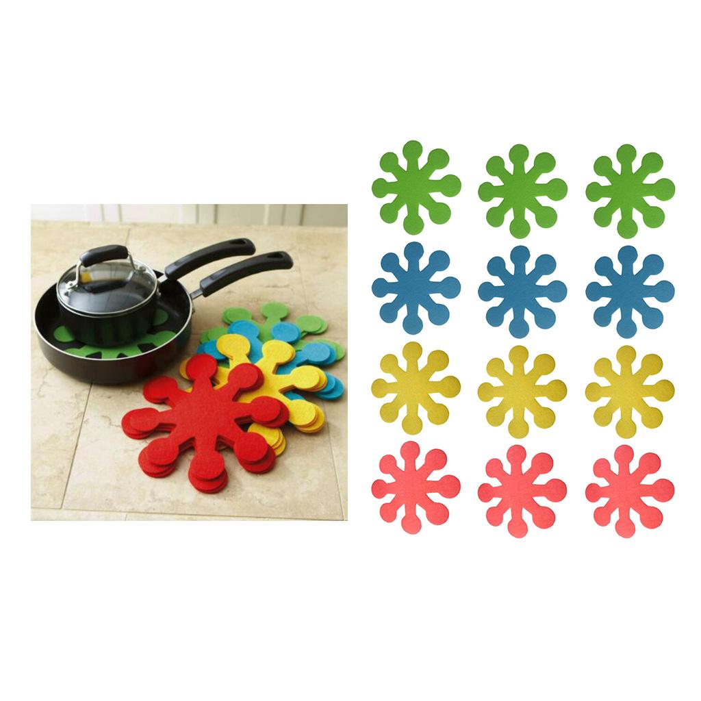 3Sets 12pcs Easter Decoration , Pot Mat Bowl Placement Heat Insulation Pads