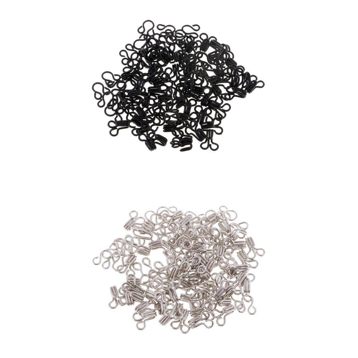 100 Set 12mm Sewing Hooks and Eyes Closure for Bra Clothing Dress Fasteners