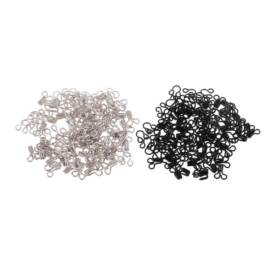 100 Set 12mm Sewing Hooks and Eyes Closure for Bra Clothing Dress Fasteners