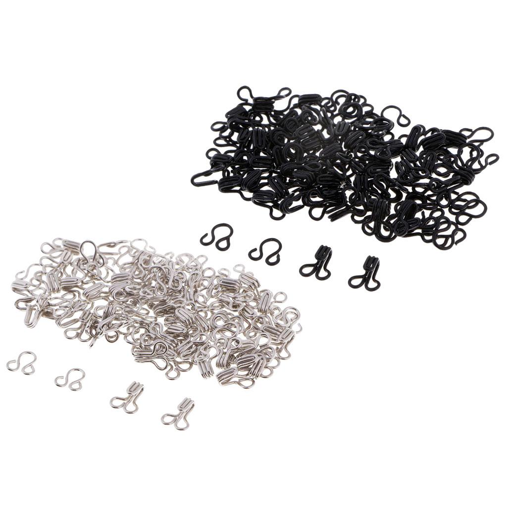 100 Set 12mm Sewing Hooks and Eyes Closure for Bra Clothing Dress Fasteners