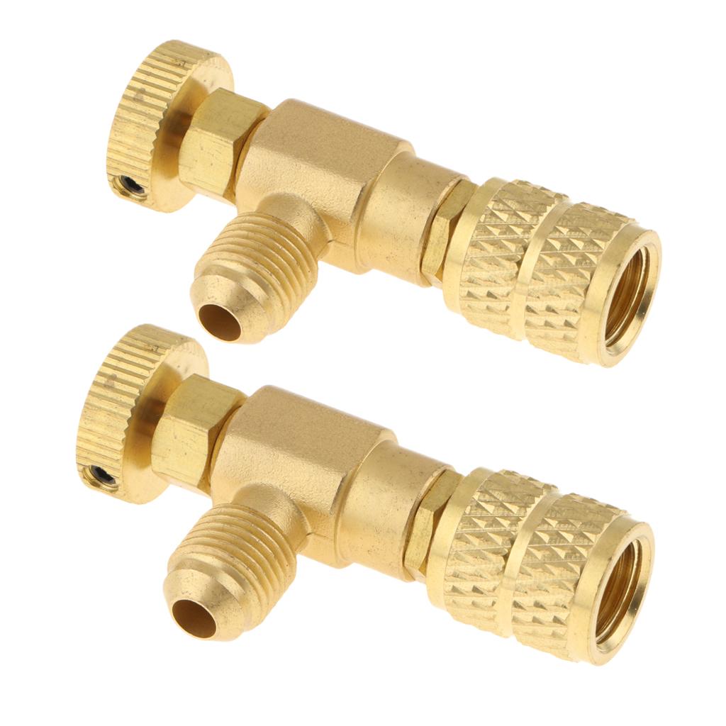 2PCS Freezing Medium Liquid Loading Safety Valve Pressure Relief Valve Brass