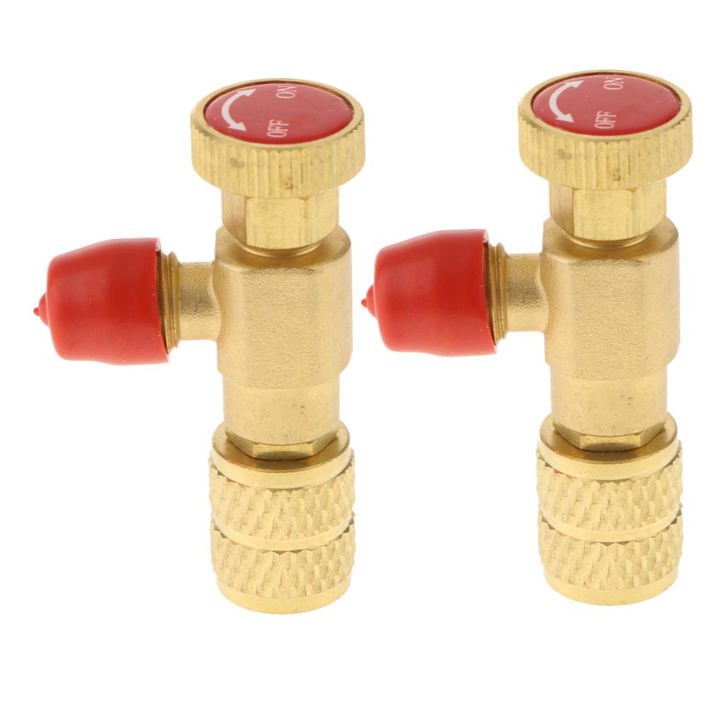 2PCS Freezing Medium Liquid Loading Safety Valve Pressure Relief Valve Brass