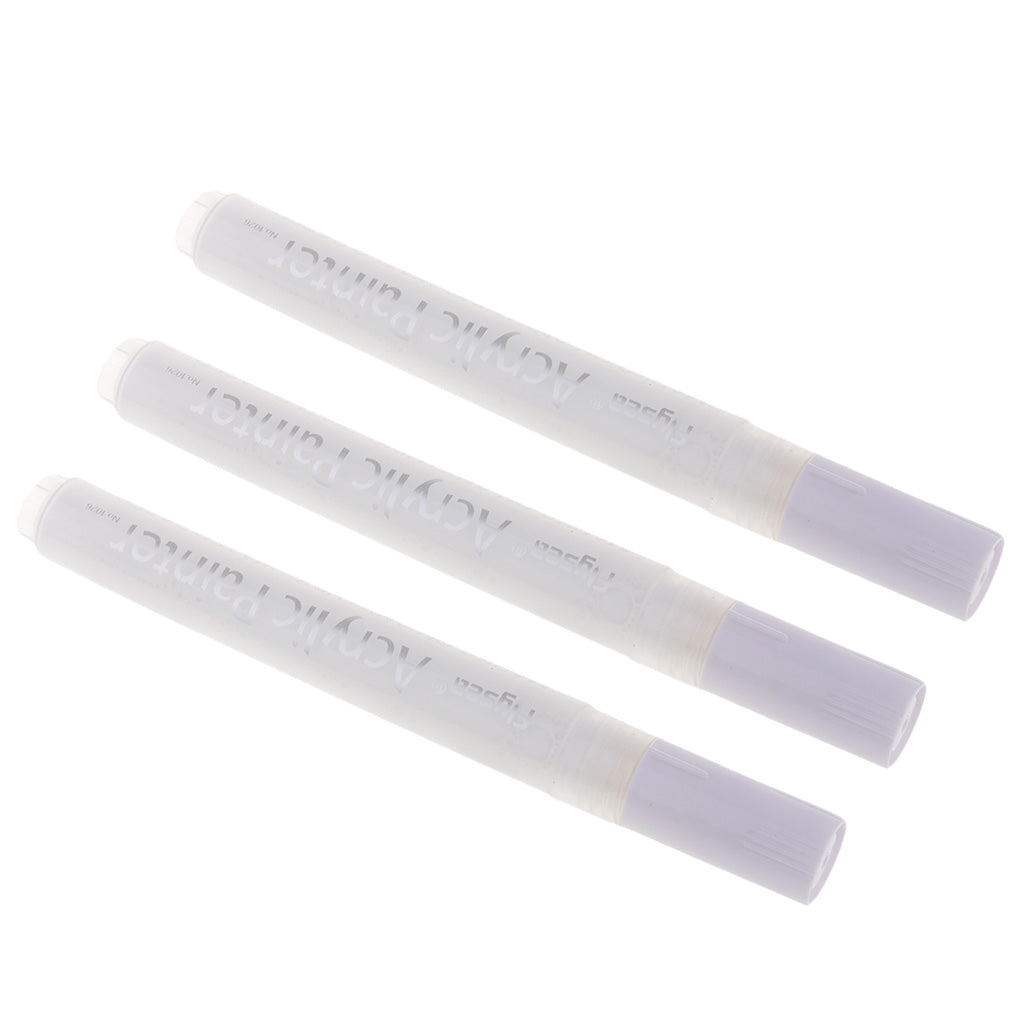 3 set Acrylic Paint Markers Art Permanent Painting Metal Glass Markers Pens