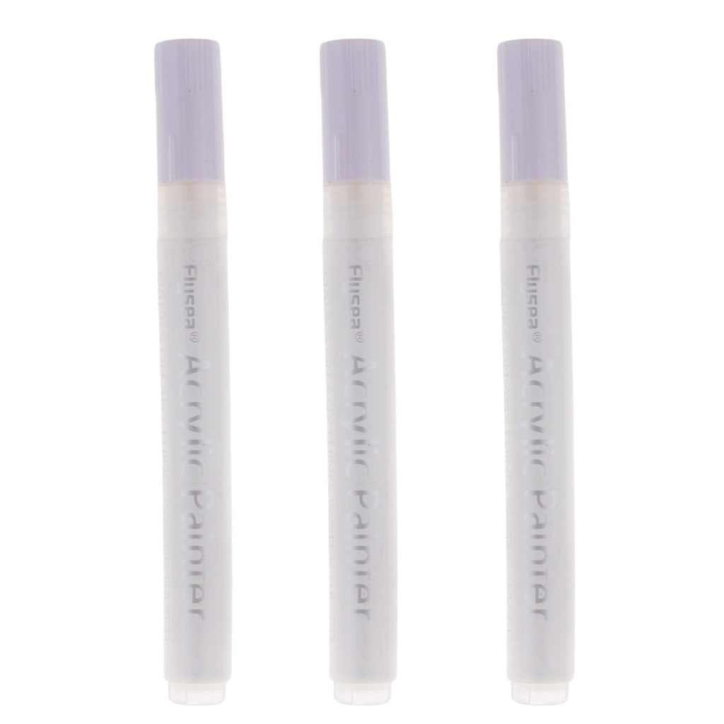 3 set Acrylic Paint Markers Art Permanent Painting Metal Glass Markers Pens