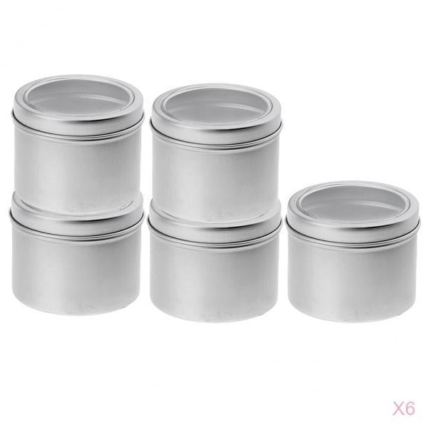 30x 100ml Aluminium Tin Lip Balm Tin Pot Cosmetic Cream Jar Bottle Container