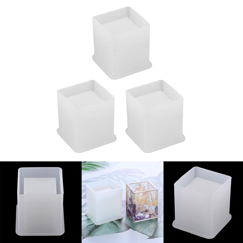 3Pcs Silicone Molds Brush Pot DIY Resin Casting Jewelry Making Mould Tools