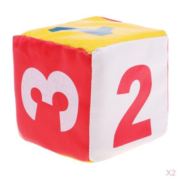 2pcs Sponge Dice Foam Dot Dice Playing Dice for Enlightenment Cognition 1-6
