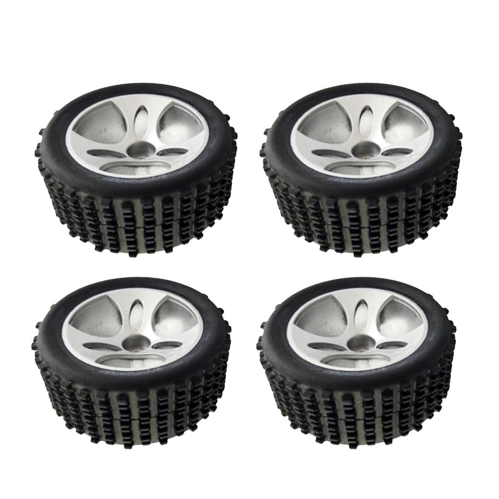 4 Pieces 1/18 RC Car Truck Spare Parts Tires Wheels A959-01 for Wltoys A959