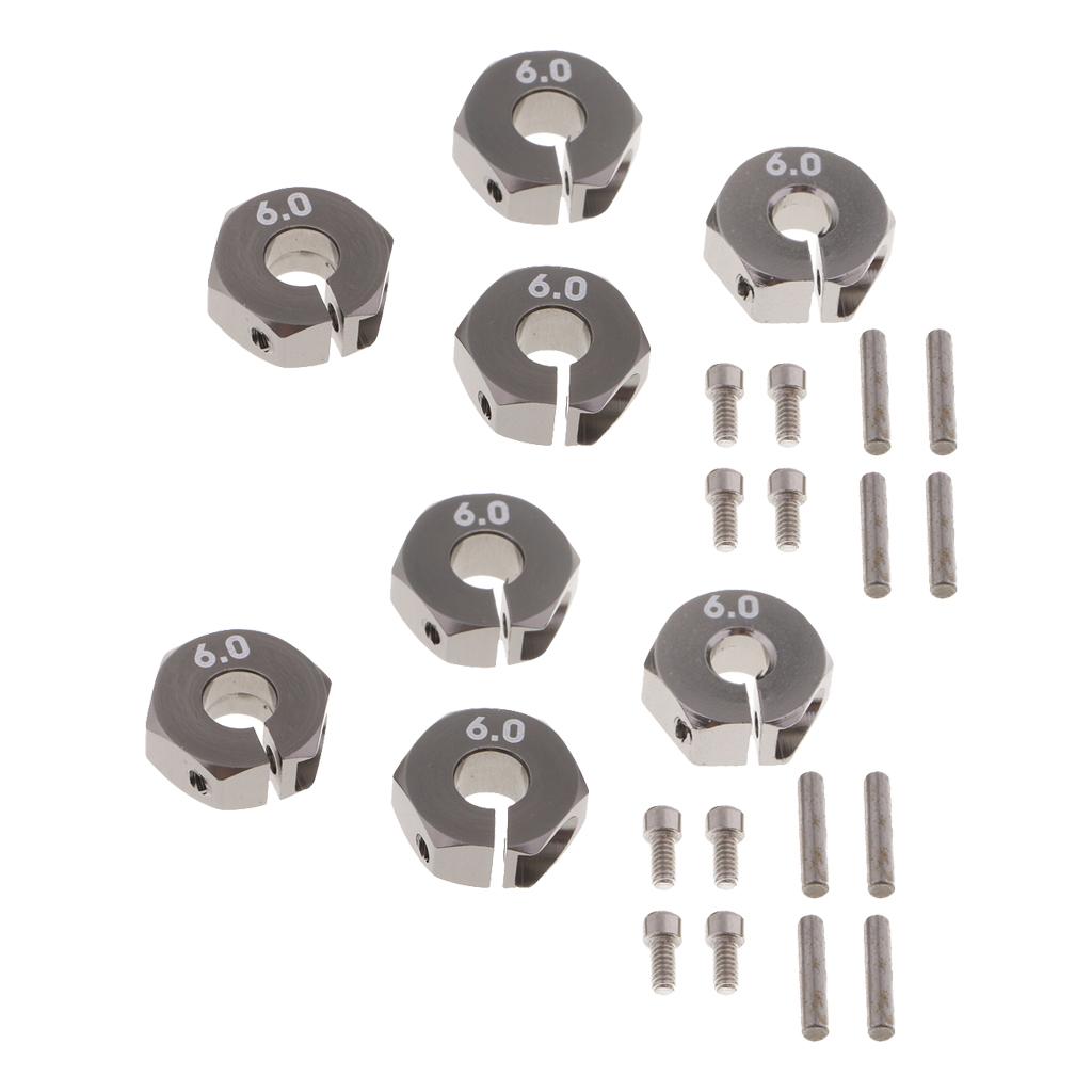 12x6mm Wheel Hex Rim Hub Drive Adapter for 1/10 Slash RC Car 8Pieces