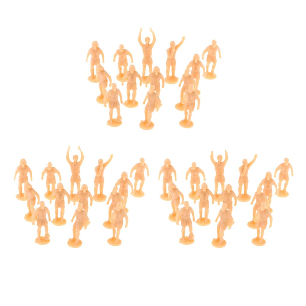 1/87 HO Layout Soccer Football Player Action Figure Model Toys Unpainted 36X