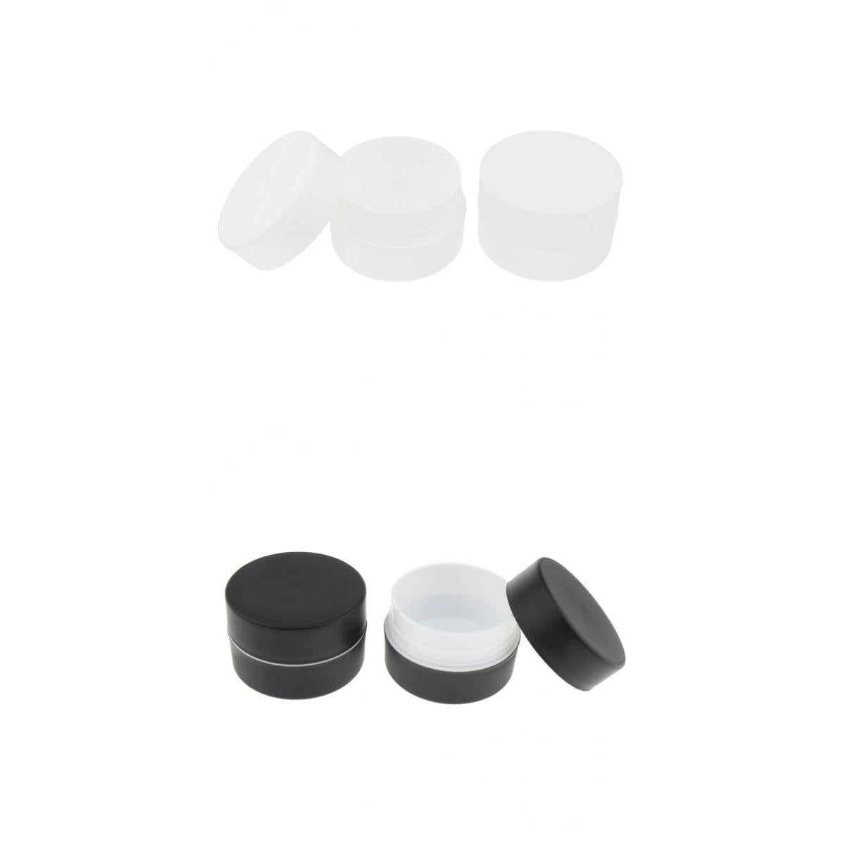4X 2Layer Cream Jar Canning Bottle Round Empty PP Plastic Cosmetic Container
