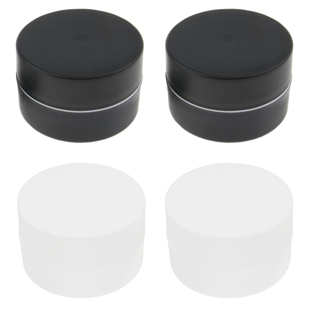 4X 2Layer Cream Jar Canning Bottle Round Empty PP Plastic Cosmetic Container