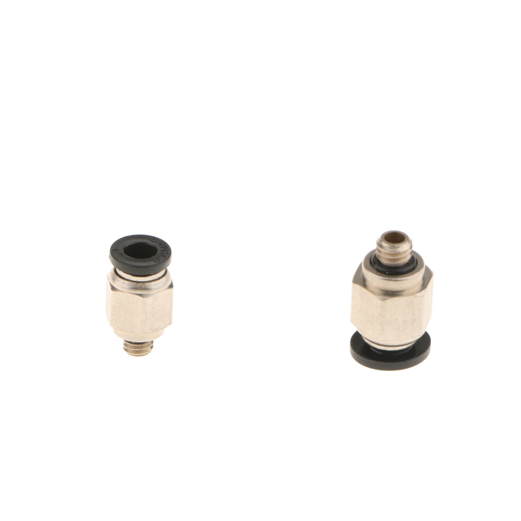 2x PC6-M6 Pneumatic Straight Fitting 6mm Thread M6 Connector for 3D Printer