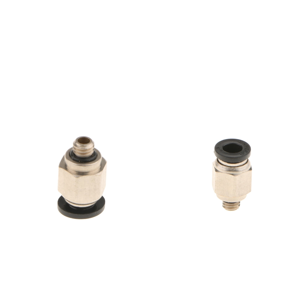 2x PC6-M6 Pneumatic Straight Fitting 6mm Thread M6 Connector for 3D Printer