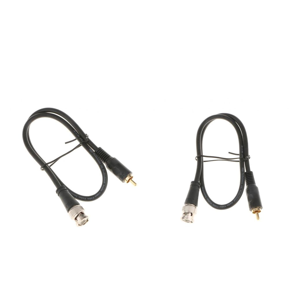 2x BNC Male to RCA Male Coax RF Jumper BNC RCA Converter Cable 0.5meter