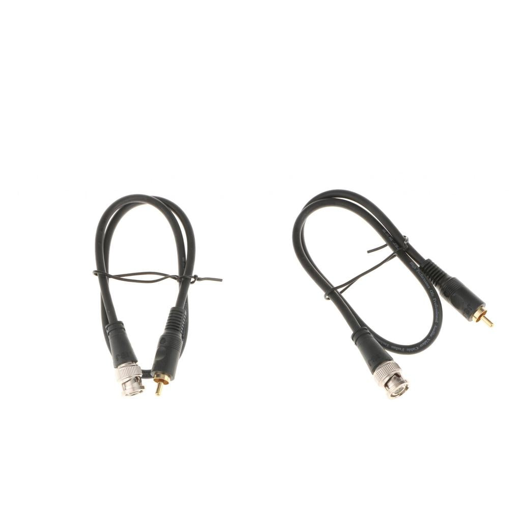 2x BNC Male to RCA Male Coax RF Jumper BNC RCA Converter Cable 0.5meter