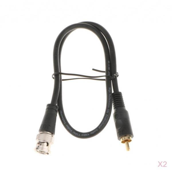 2x BNC Male to RCA Male Coax RF Jumper BNC RCA Converter Cable 0.5meter