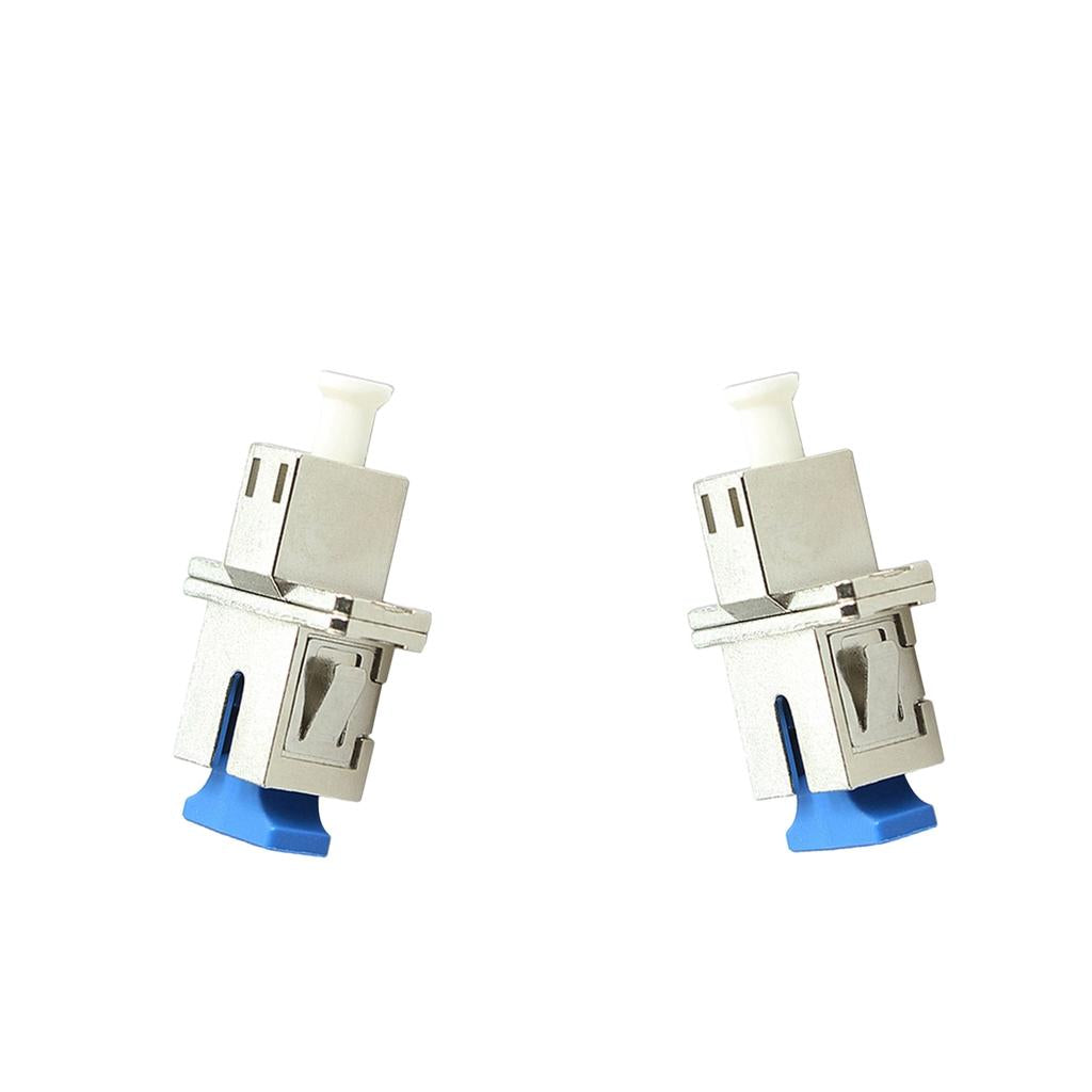2pcs SC to LC Single Mode Metal Housing Fiber Optic Adapter SC-LC Coupler